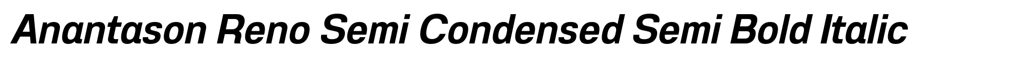 Anantason Reno Semi Condensed Semi Bold Italic image